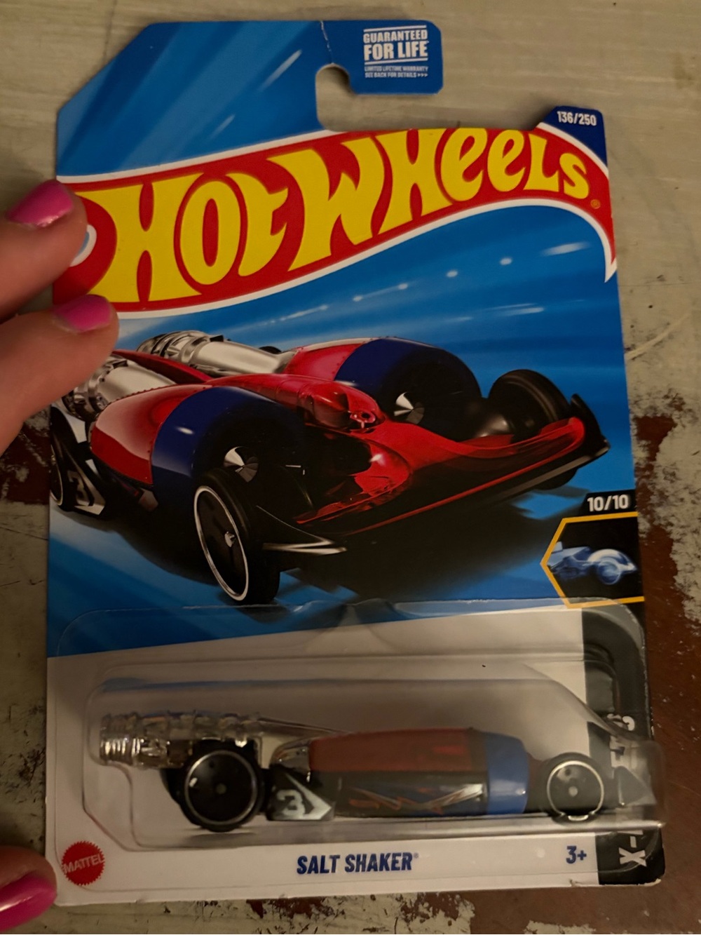 NEW Hot Wheels Salt Shaker Toy Car - Red & Blue Great Gift Collectible